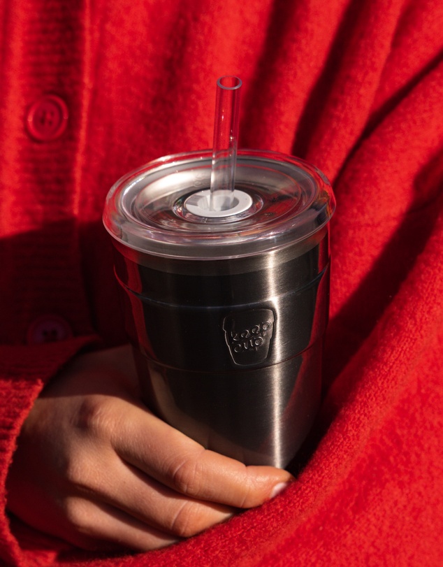 KeepCup - Thermal Cold Cup 12oz Reusable Coffee Cup with Straw Lid