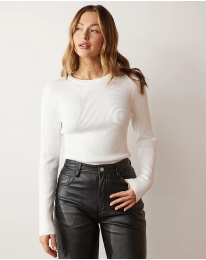 Atmos&Here - Naomi Crew Neck Knit Top