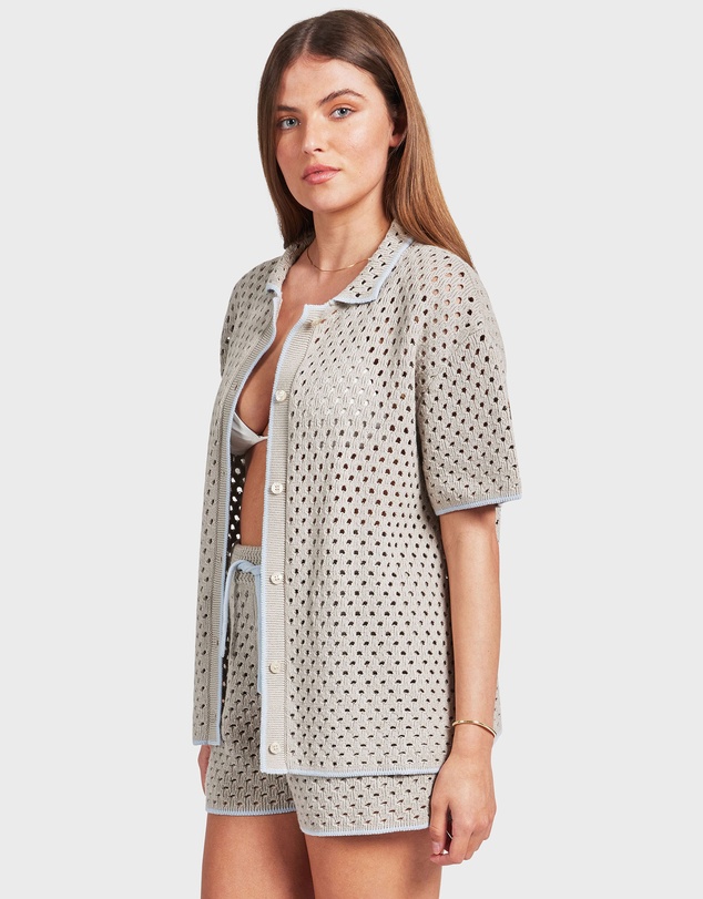 Academy Brand - Farrah Crochet Shirt