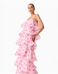 Elliatt - Sola Polkadot Tiered Maxi Dress