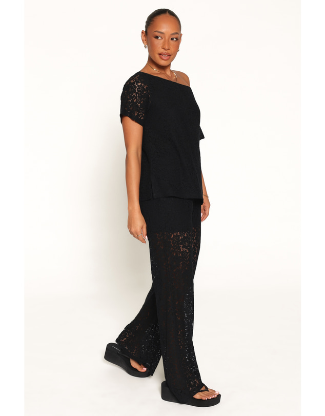 Petal & Pup - Tucker Lace Pant Set - Black