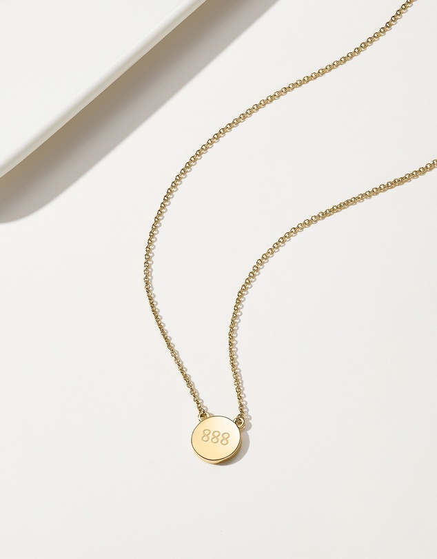 Mestige - Angel Number Necklace 888 - 18K Gold Plated