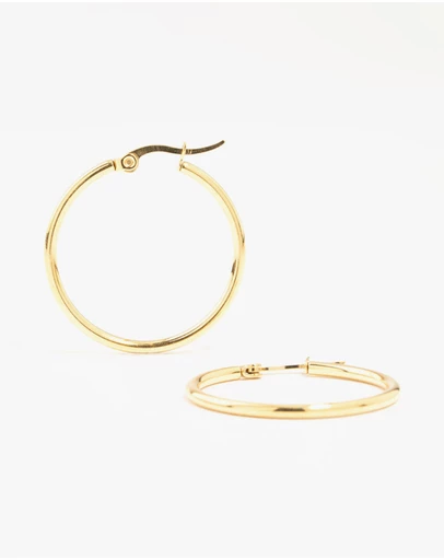 Lovisa - Waterproof Gold Plated Stainless Steel Fine Hoop Earrings