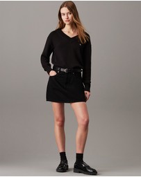 Calvin Klein Jeans - Cotton Badge V-neck Jumper