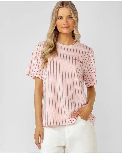Pale Peony Pinstripe