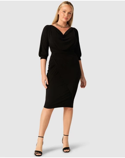 SACHA DRAKE - Cowl Tie Drape Dress