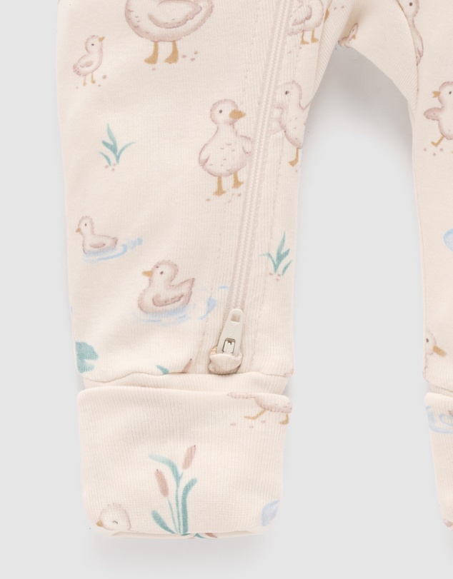 Purebaby - Printed Zip Growsuit-Kids-Babies