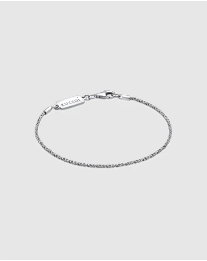 Kuzzoi - ICONIC EXCLUSIVE - Classic Rope Chain Bracelet in Oxidised 925 Sterling Silver