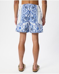 Camilla - Mid Length Boardshort With Elastic Waist