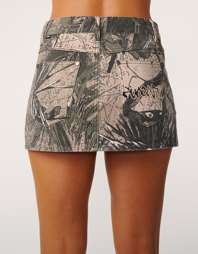 Rip Curl - Archive Denim Camo Mini Skirt