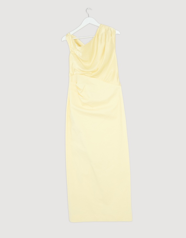 Revibe - Repaired Shona Joy Dillon Contrast Draped Maxi Dress - AU 12