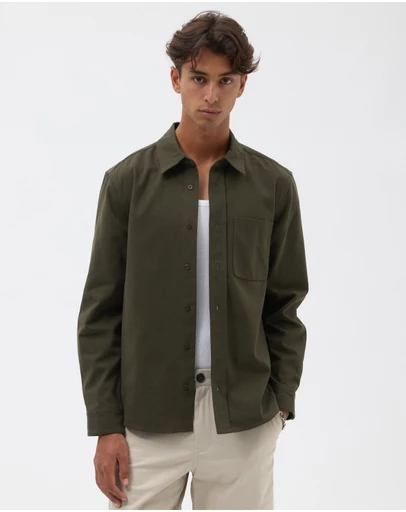AERE - Brushed Organic Cotton Overshirt