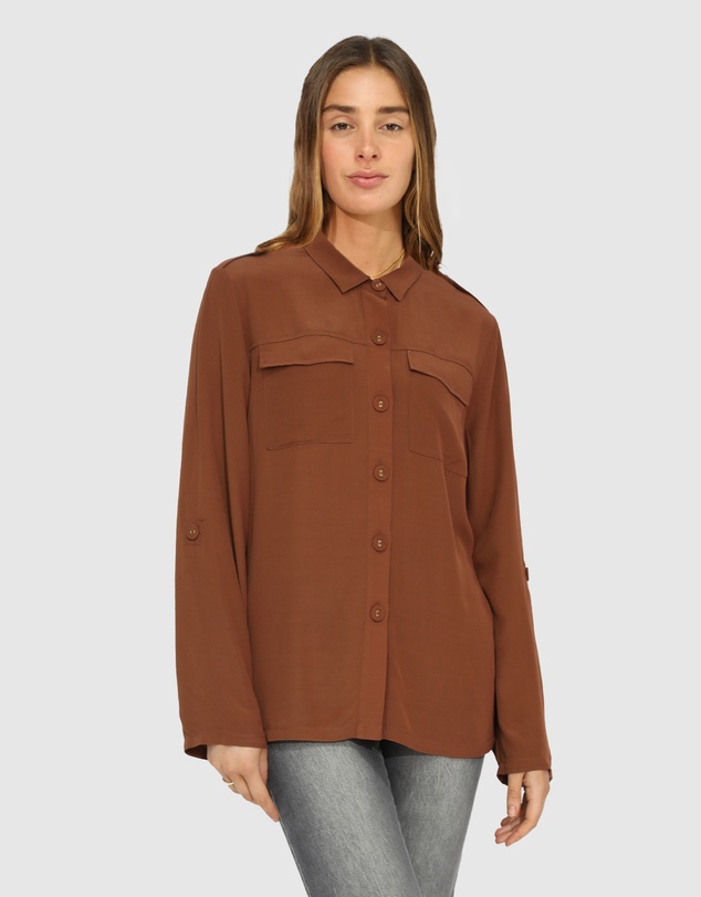 Belle & Bloom - Eclipse Rolled Sleeve Blouse