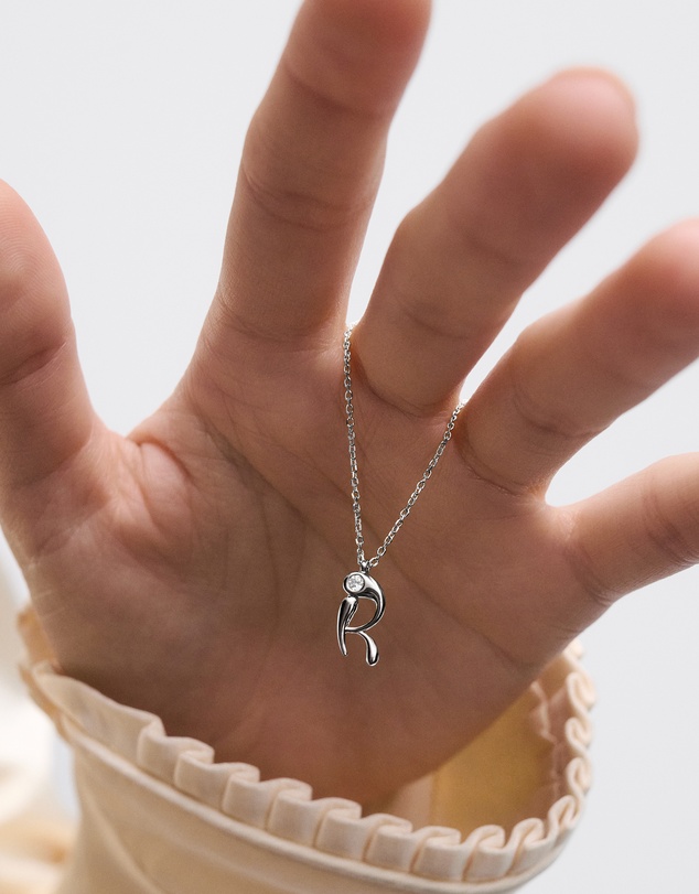 PDPAOLA - Initial 2026 R Silver Pendant Necklace