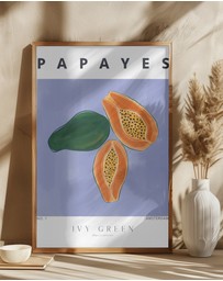 Olive et Oriel - Papayes by Ivy Green Illustrations Art Print