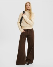 Cotton On - Faux Fur Knit Jacket