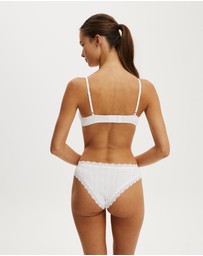 Cotton On Body - Cotton Pointelle Triangle Padded Bralette