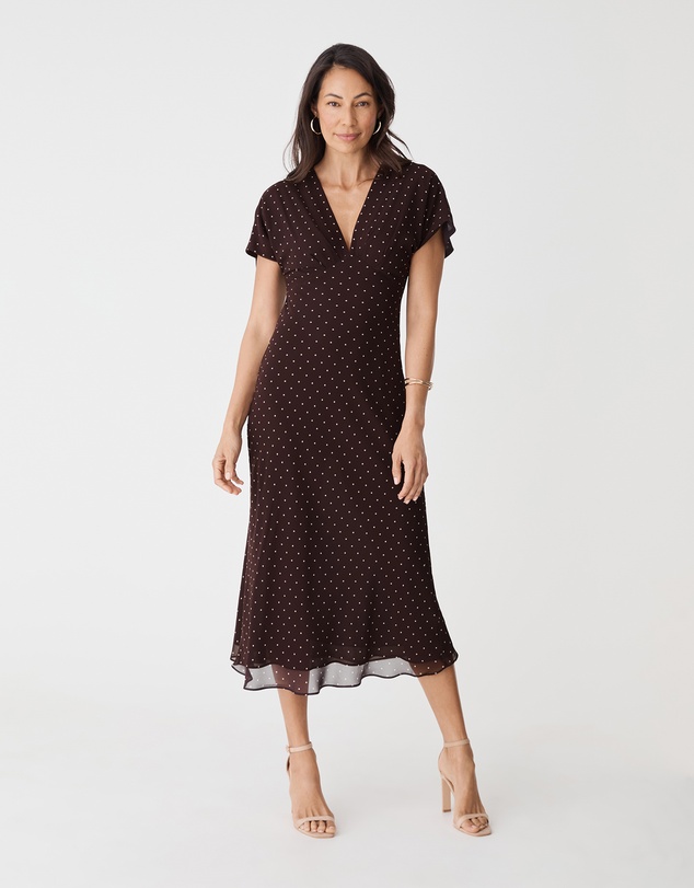 Forcast - Elise V-Neck Bias Dress