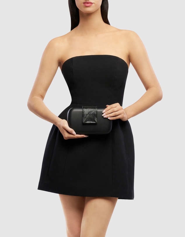 Olga Berg - Selene Crystal Tab Clutch