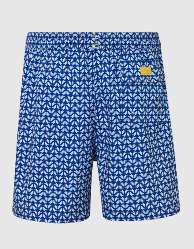 Tolu Australia - Mens Swimshorts with Blue Geometric Figures