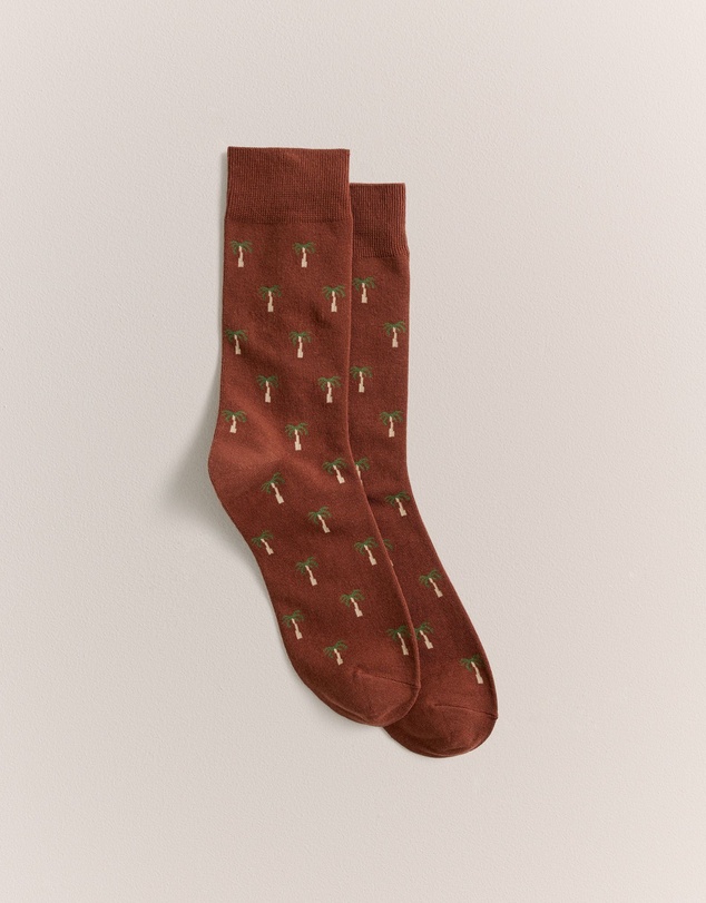 Trenery - Date Palm Sock in Burnt Orange