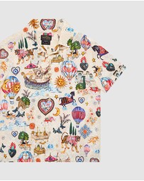 Camilla - Short Sleeve Camp Collared Shirt - Kids-Teens