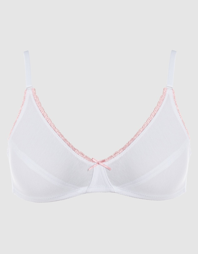 Royce Lingerie - My First Bra Pure Cotton & Lace Bra 2 Pack