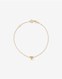 Michael Hill - 19cm Heart Slider Bracelet in 10kt Yellow Gold