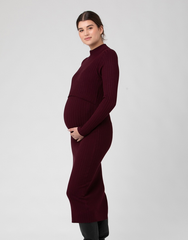 Ripe Maternity - Nella Rib Nursing Knit Dress