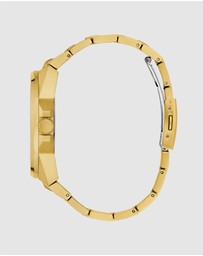 GUESS - Gold-Tone Multi-function Men's Watch with 46mm Champagne Dial
