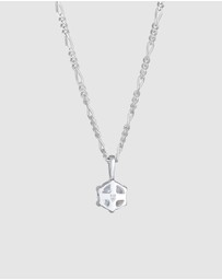 Kuzzoi - ICONIC EXCLUSIVE - Necklace Men Figaro Chain Zirconia in 925 Sterling Silver