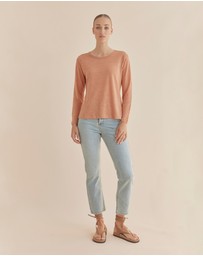 Amelius - Priya Long Sleeve Linen Jersey Top
