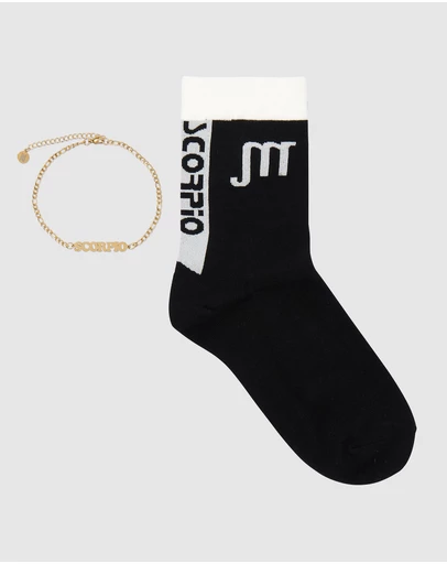 High Heel Jungle - Horoscope Gold Anklet and Sock Set - Scorpio