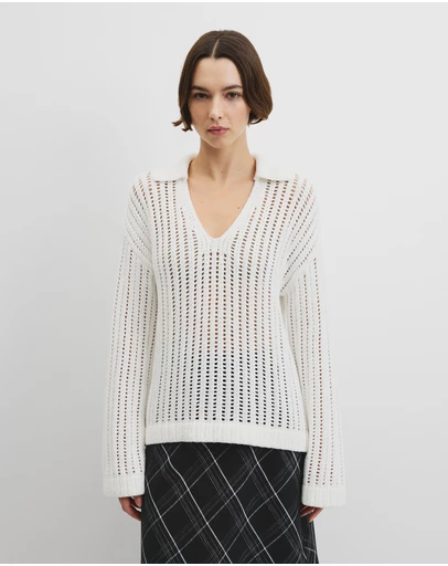 Country Road - Australian Good Earth Cotton Long Sleeve Tape Knit