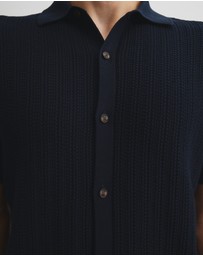 Country Road - Cotton Short Sleeve Textured Knit Shirt