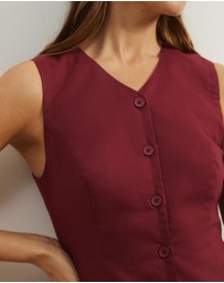 Atmos&Here - Juno Tailored Linen Blend Mini Dress