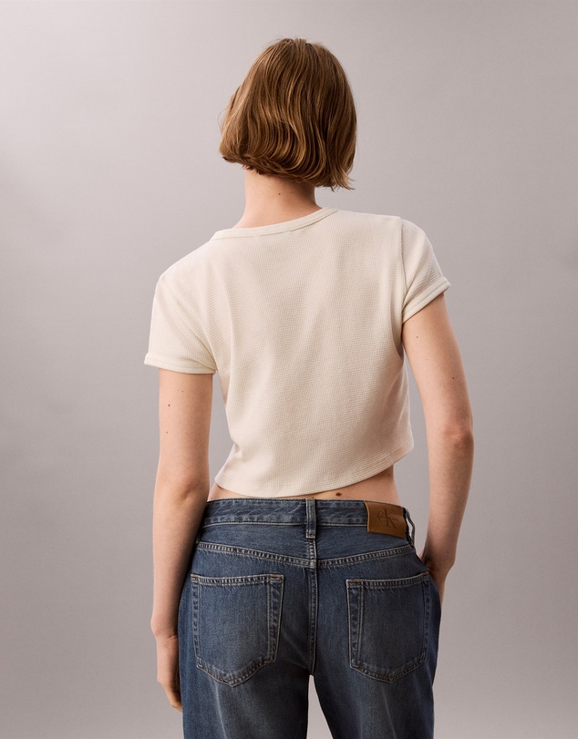 Calvin Klein Jeans - Monogram Slim Waffle Baby Tee