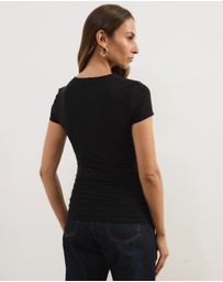 Atmos&Here - Delilah Gathered Mesh Top