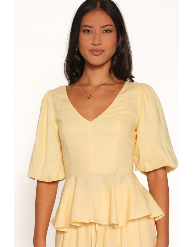 Petal & Pup - Hannah Peplum Pant Set - Yellow