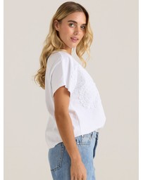 Sass - Mira Crochet Tee