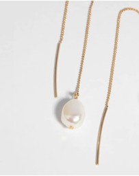 Lovisa - Gold Plated Pearl Thread Through Earrings