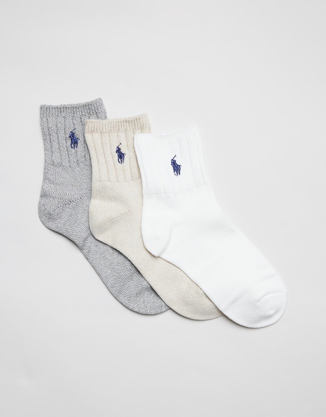Polo Ralph Lauren - 3-Pack New One Point Rib Crew Socks Gift Set