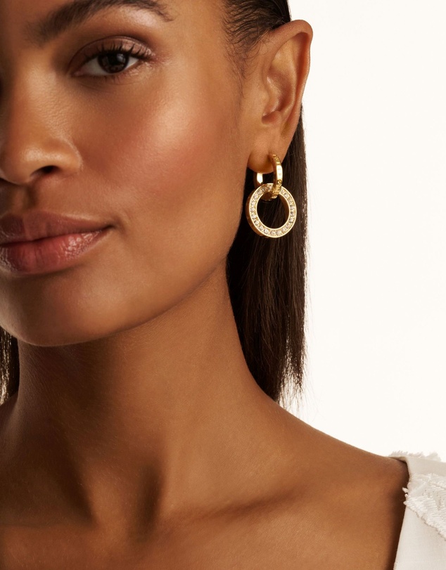 Ted Baker - Lina Double Link Crystal Drop Earrings