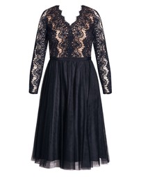 City Chic - Plus sizeRare Beauty Midi Dress - navy