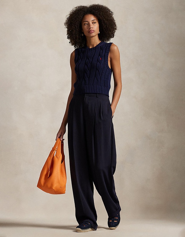 Polo Ralph Lauren - Cable-Knit Cotton Cropped Vest