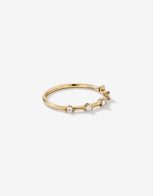 Michael Hill - Diamond Studded Ring in 10kt Yellow Gold
