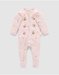 Purebaby - Thick Zip Growsuit -Kids-Babies