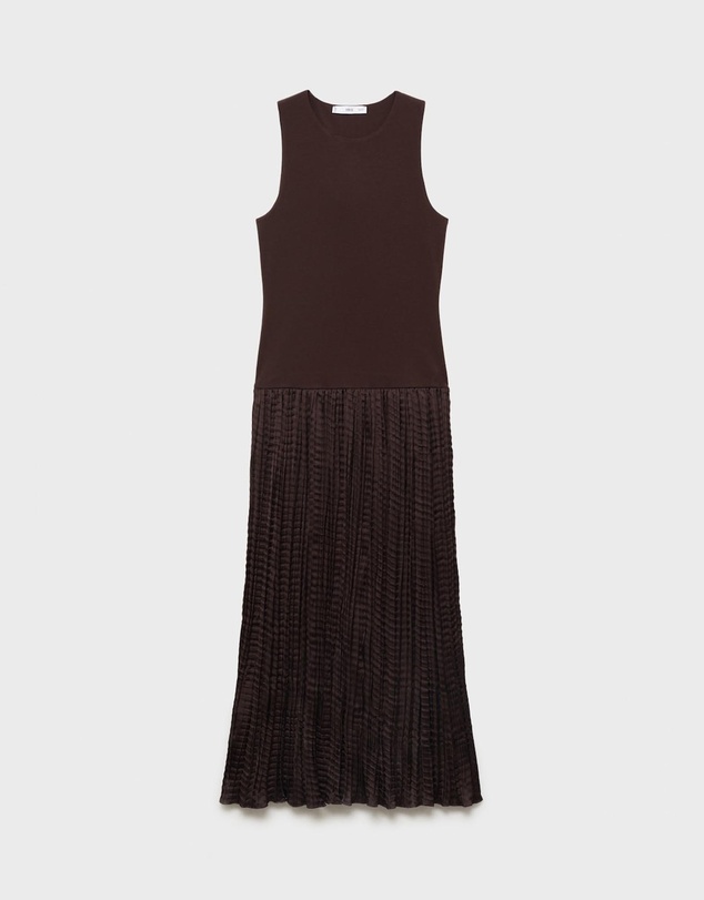 M.N.G - Parrot Combined-Fabric Long Dress