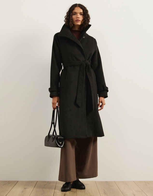 Atmos&Here - Nicky Wool Blend Funnel Neck Coat