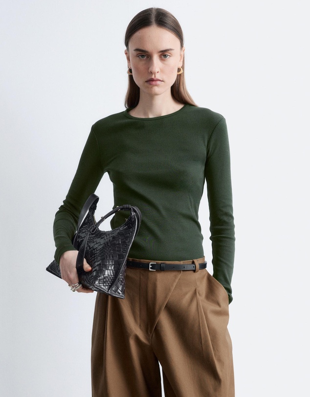 & Other Stories - Ribbed Long-Sleeve Top